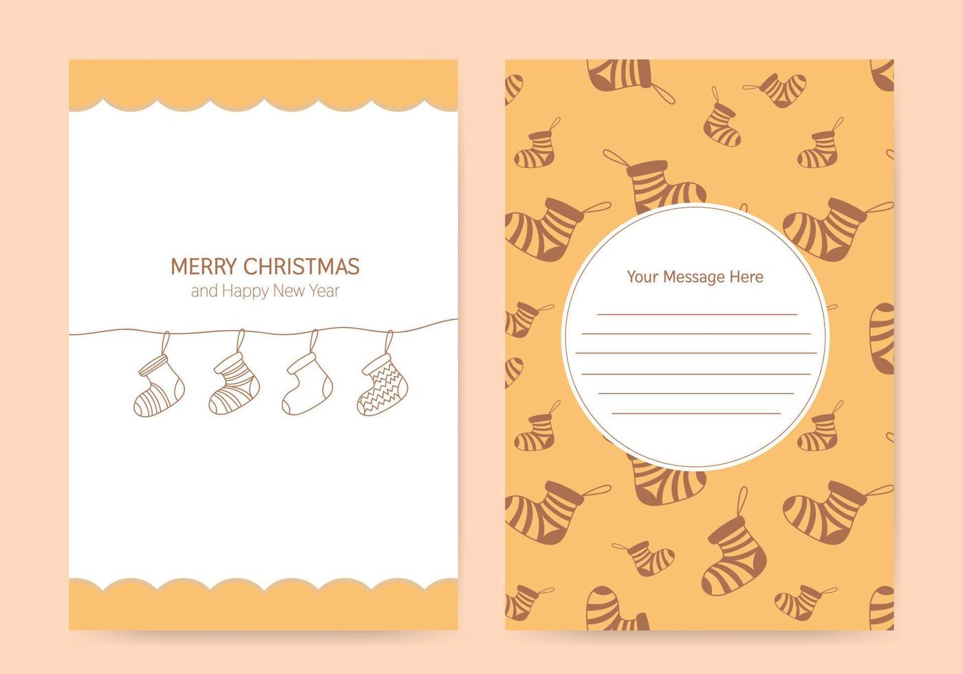 Christmas Greeting Card Template vector