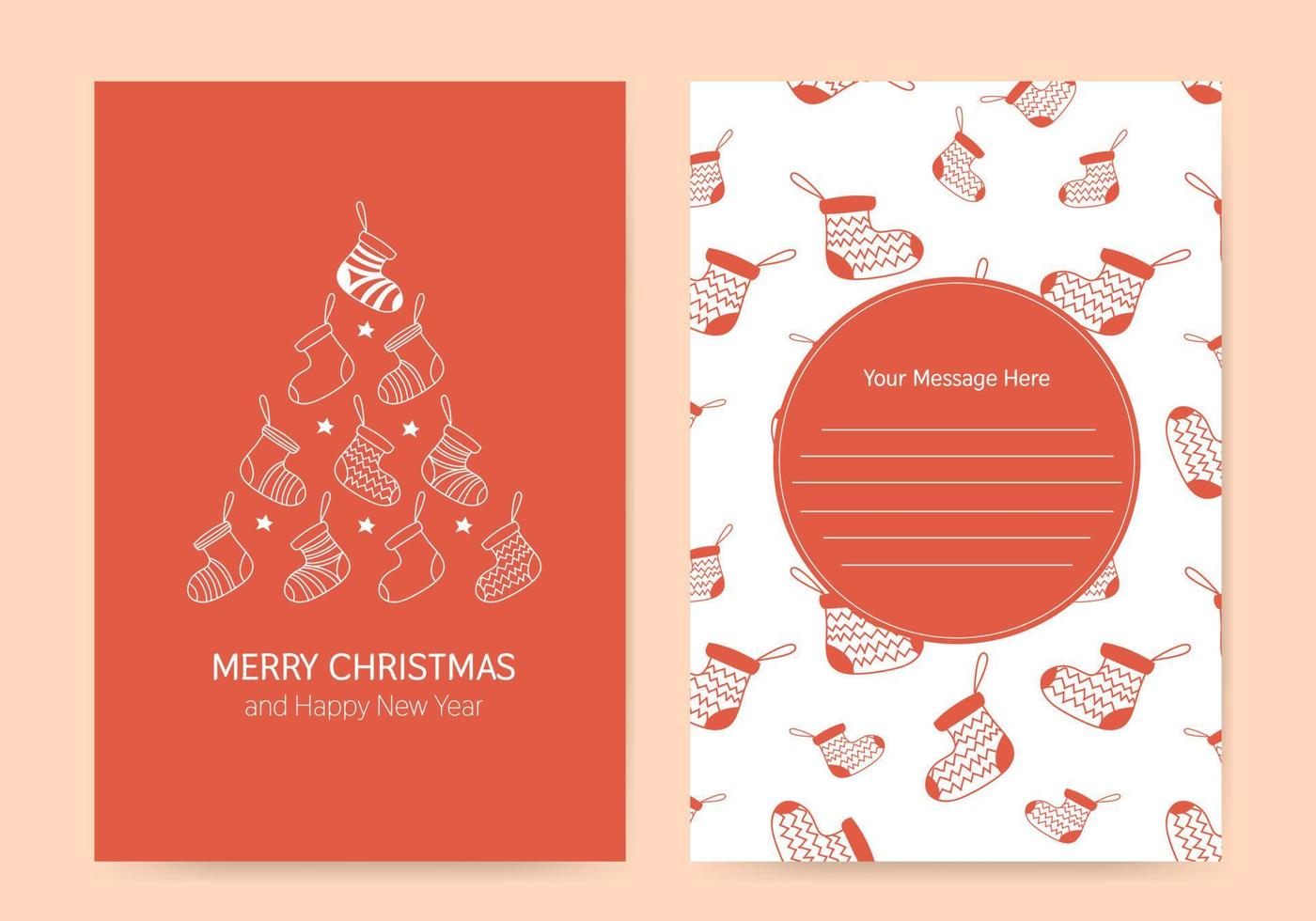 Christmas Greeting Card Template vector