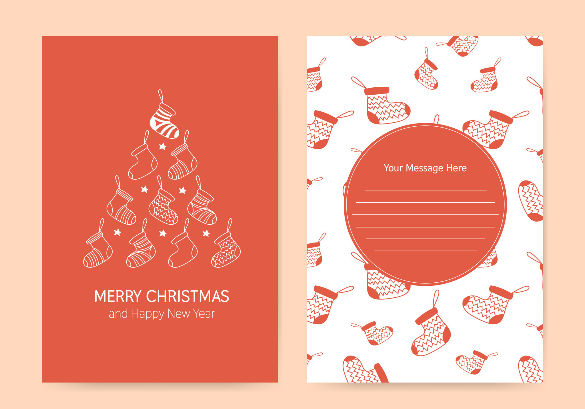 Christmas Greeting Card Template 11432597 Vector Art at Vecteezy