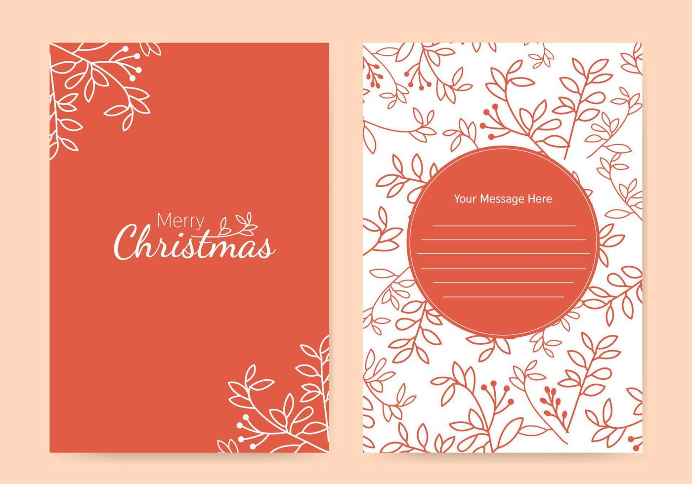 Christmas Greeting Card Template vector