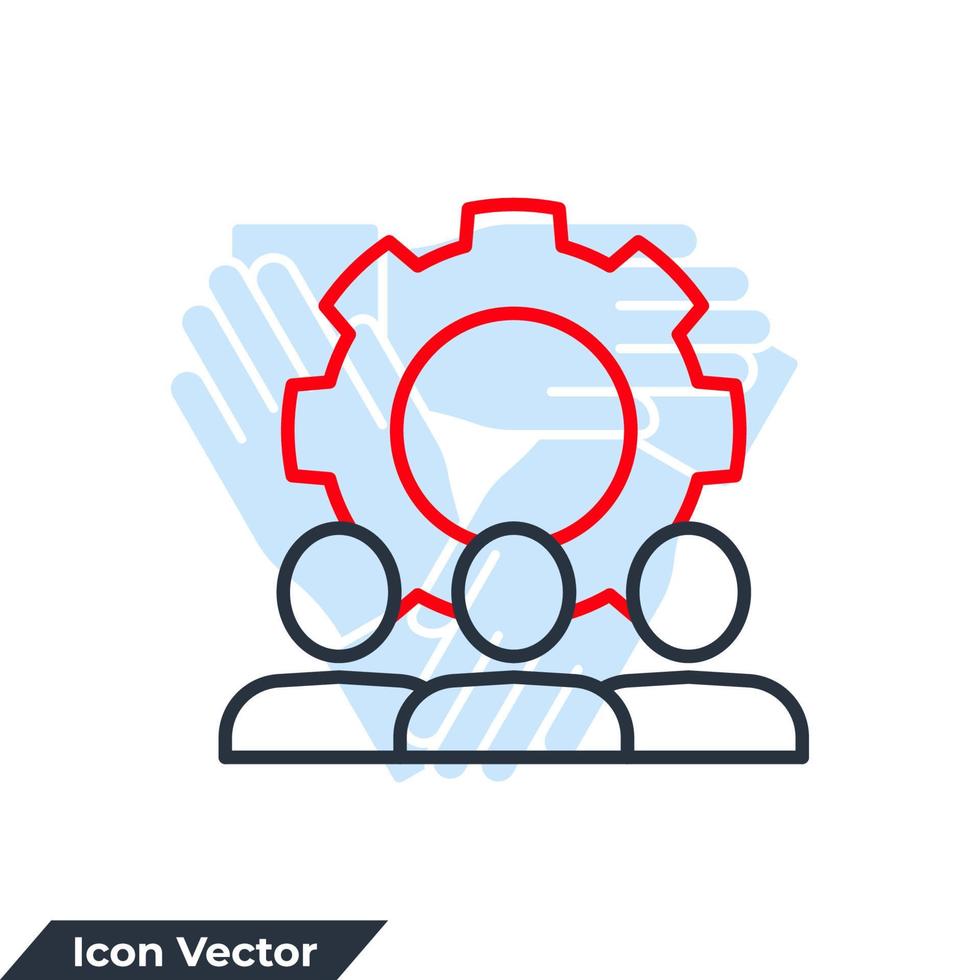User group network management icon logo vector illustration. work group symbol template for graphic and web design collection