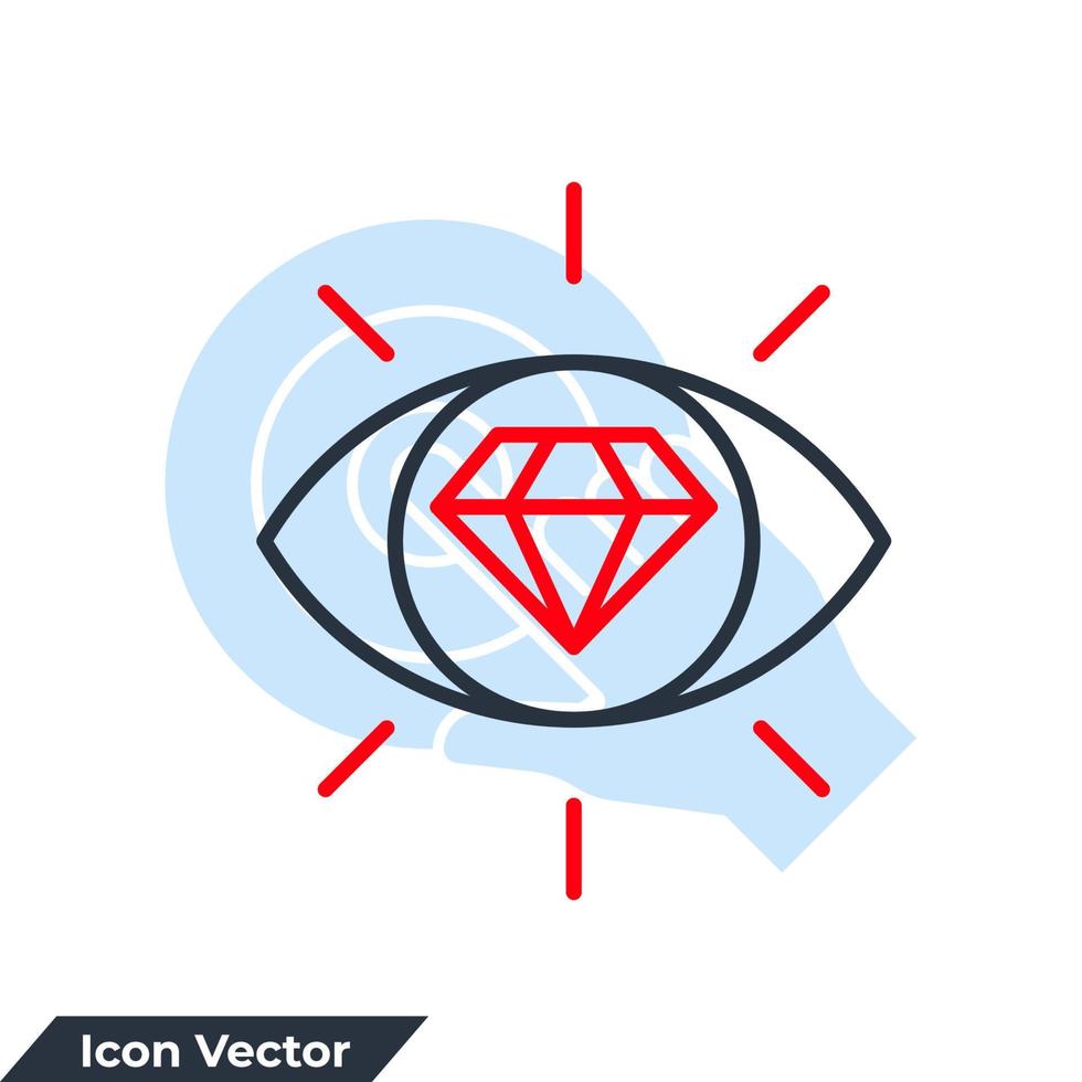 vision icon logo vector illustration. Eye symbol template for graphic and web design collection