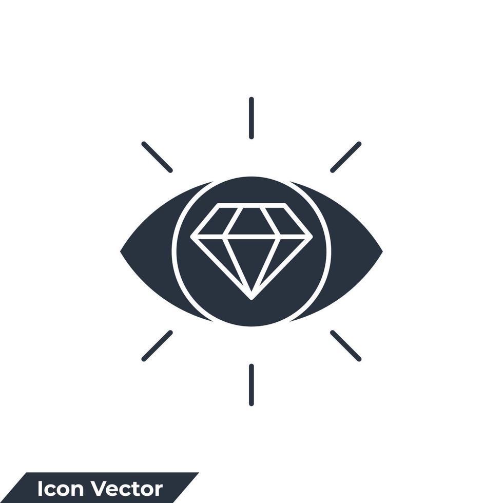 vision icon logo vector illustration. Eye symbol template for graphic and web design collection