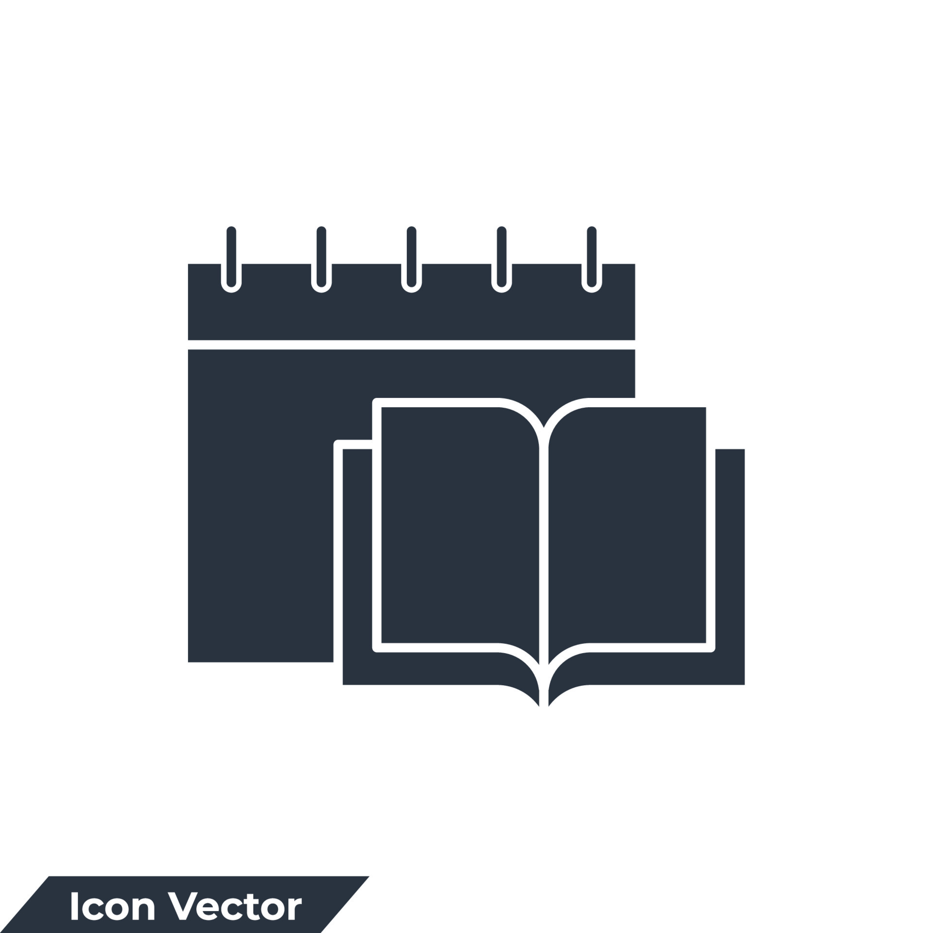 Calendar Icon Logo Vector Illustration Study Program Calendar And Book calendar-icon-logo-vector-illustration-study-program-calendar-and-book
