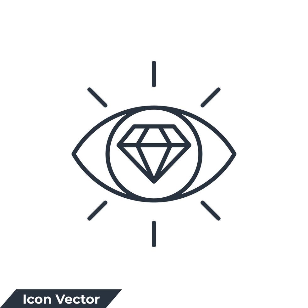 vision icon logo vector illustration. Eye symbol template for graphic and web design collection