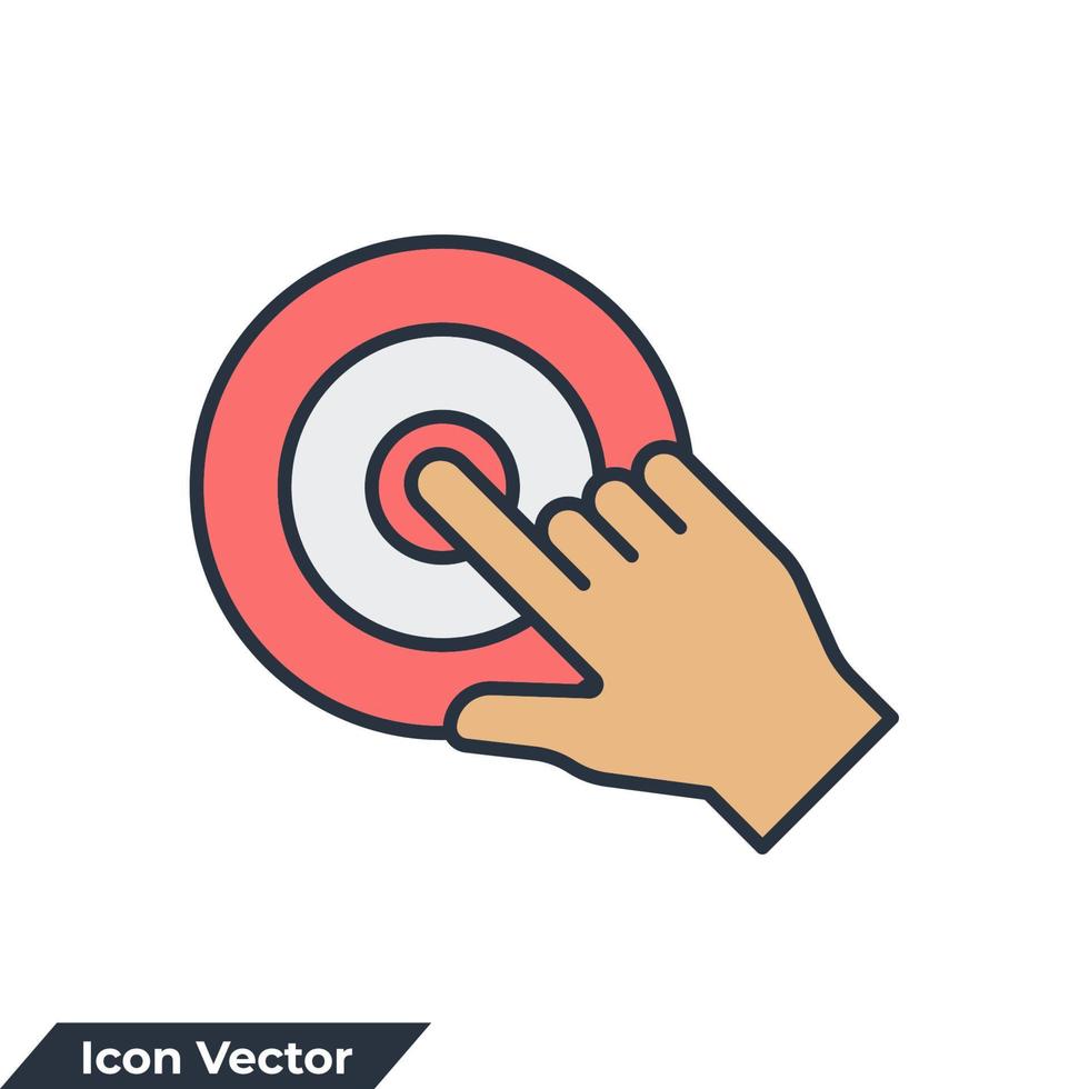 ilustración de vector de logotipo de icono de meta. plantilla de símbolo de destino para la colección de diseño gráfico y web