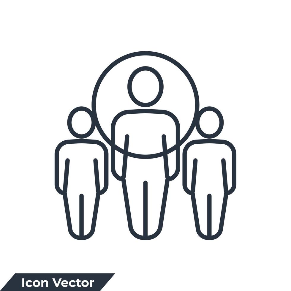 Leader icon logo vector illustration. leadership symbol template for graphic and web design collection
