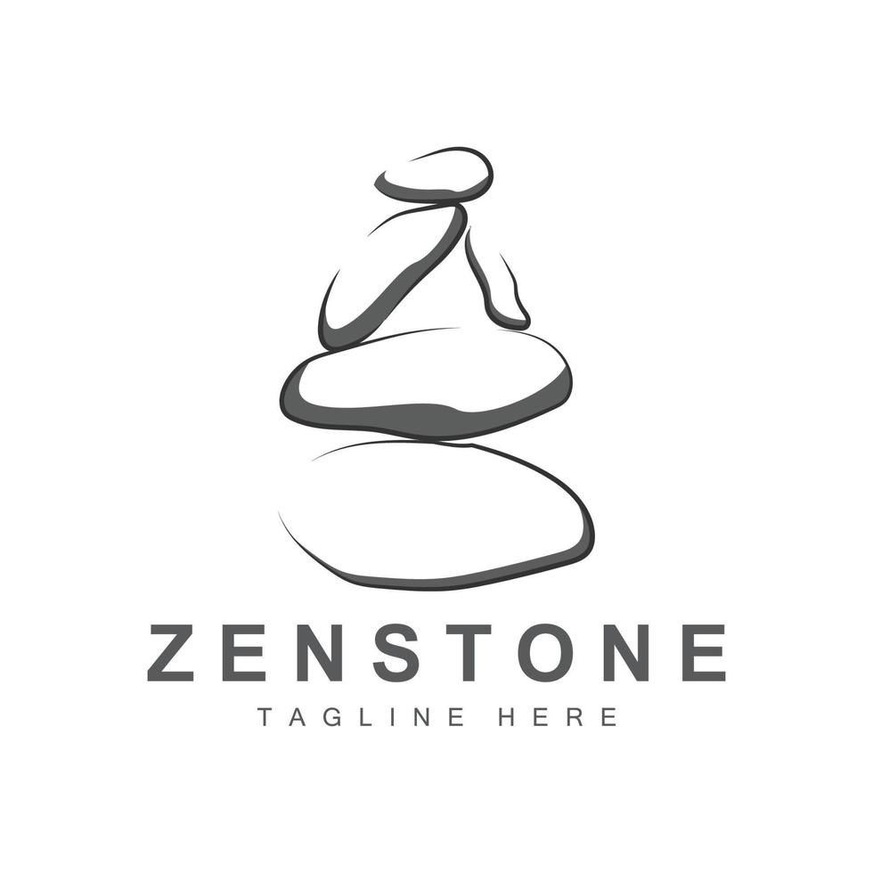 Balance Stone Logo Design, Vector Therapy Stone, Massage Stone, Hot Stone And Zenstone, Product Brand Illustration