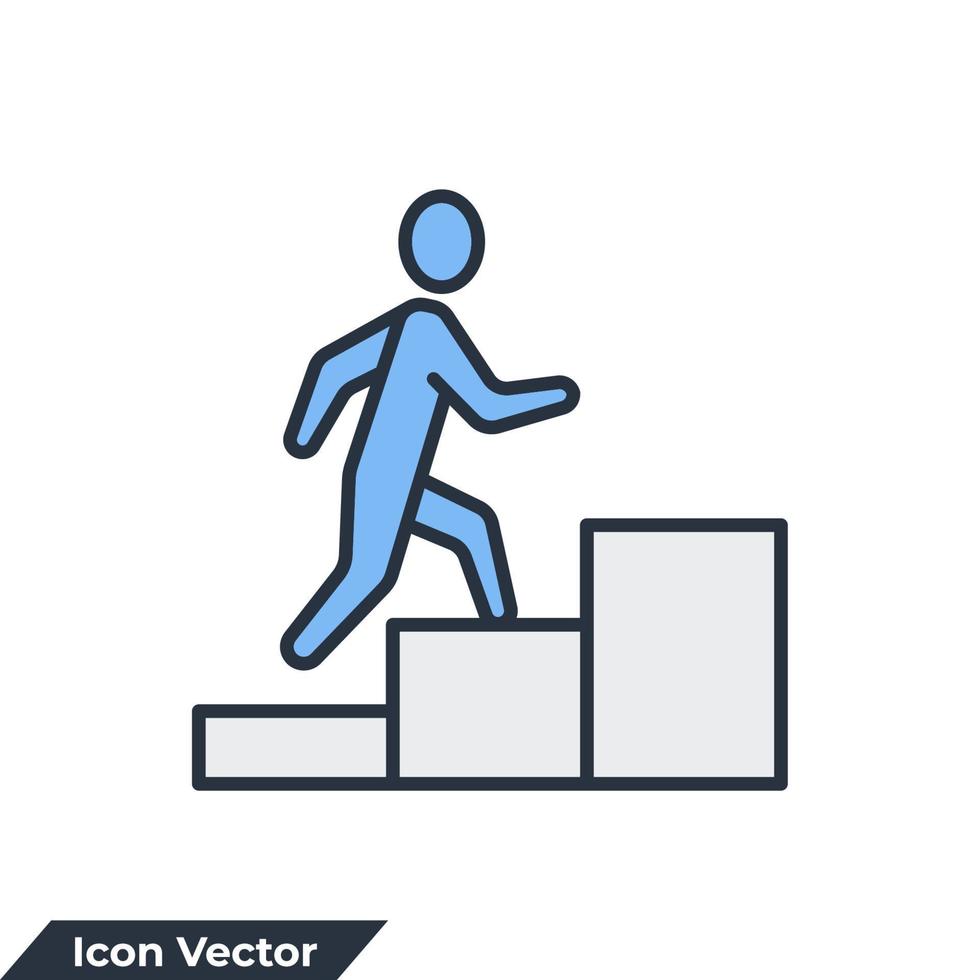 ilustración de vector de logotipo de icono de carrera. plantilla de símbolo de carrera para la colección de diseño gráfico y web