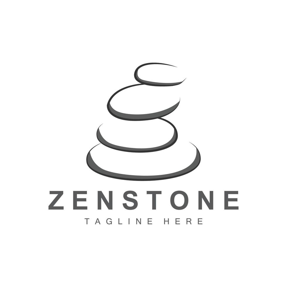 Balance Stone Logo Design, Vector Therapy Stone, Massage Stone, Hot Stone And Zenstone, Product Brand Illustration