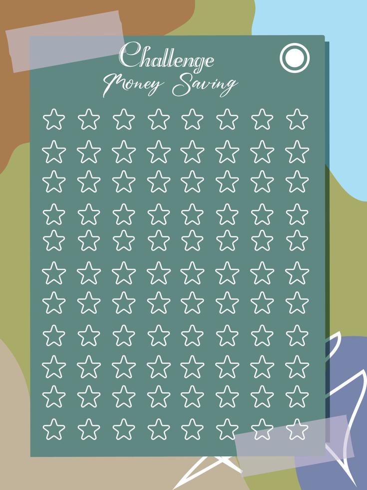 Money Recording Table Paper Background Design, Money Saving Note Wallpaper Illustration vector