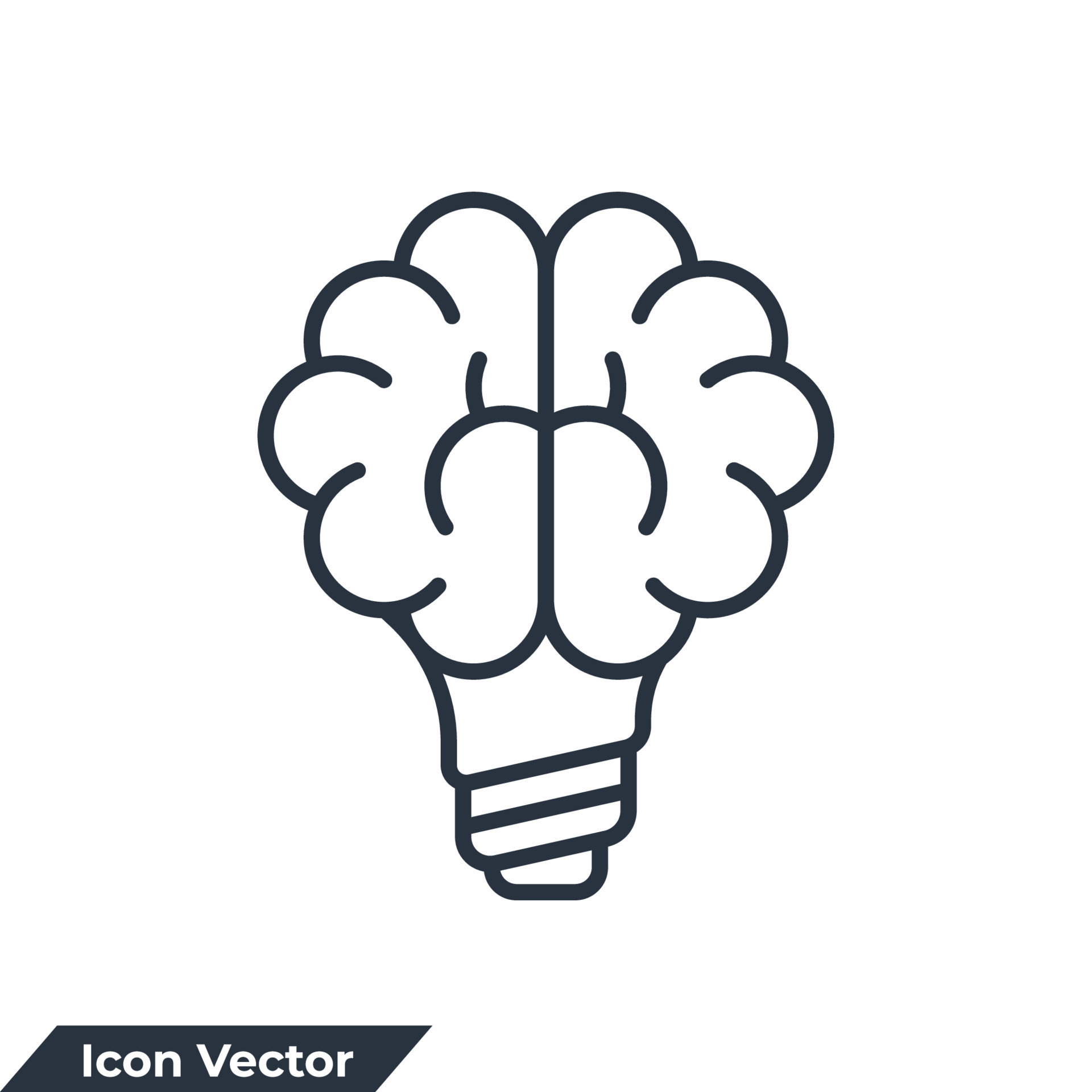 abilities icon logo vector illustration. Creative idea. Brain in ...