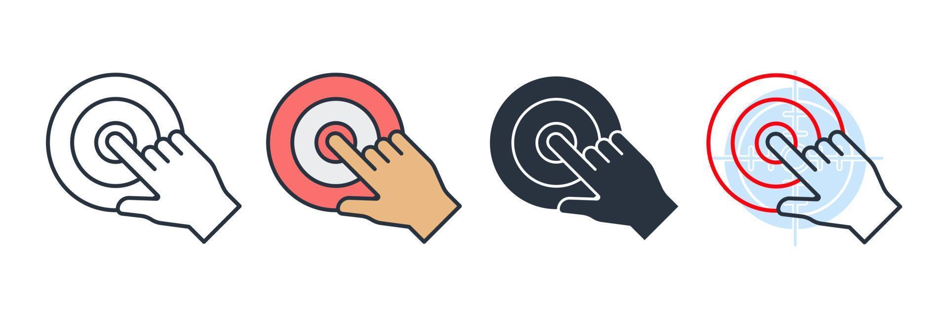 goal icon logo vector illustration. Target symbol template for graphic and web design collection