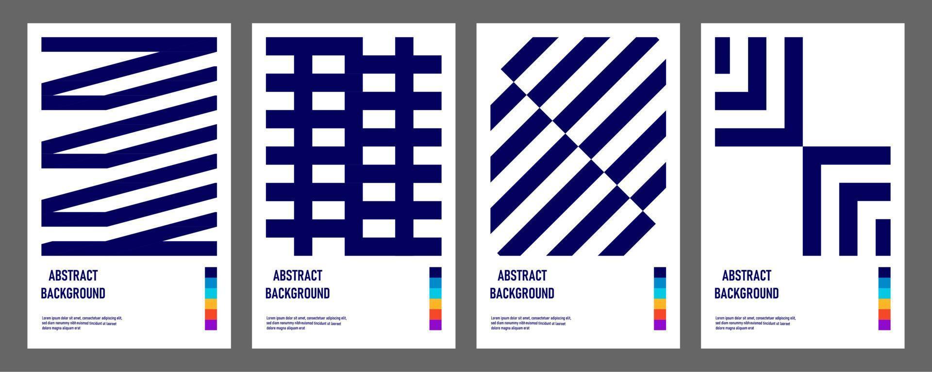 Abstract Bauhaus geometric pattern background vector circle