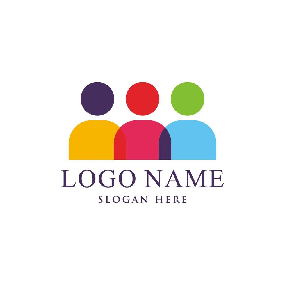 people logo with modern colors the color of unity symbolizing unity vector