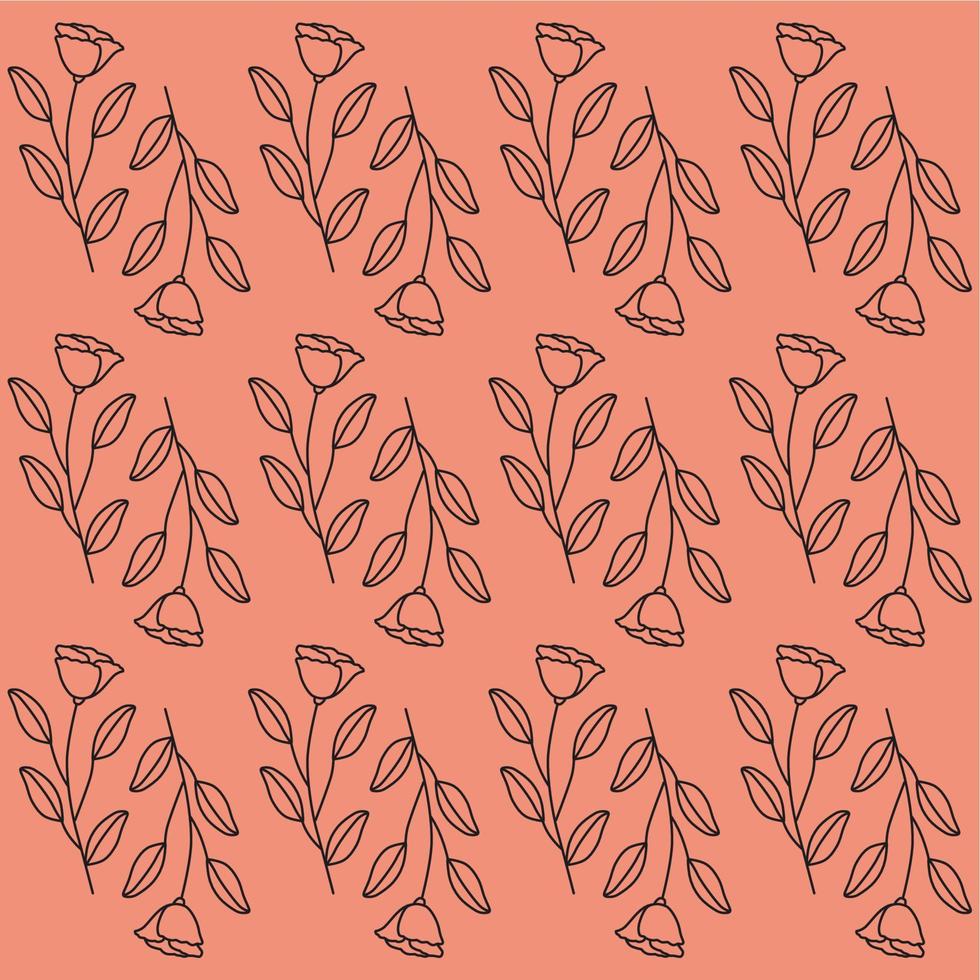 Stylish floral stripe pattern background vector