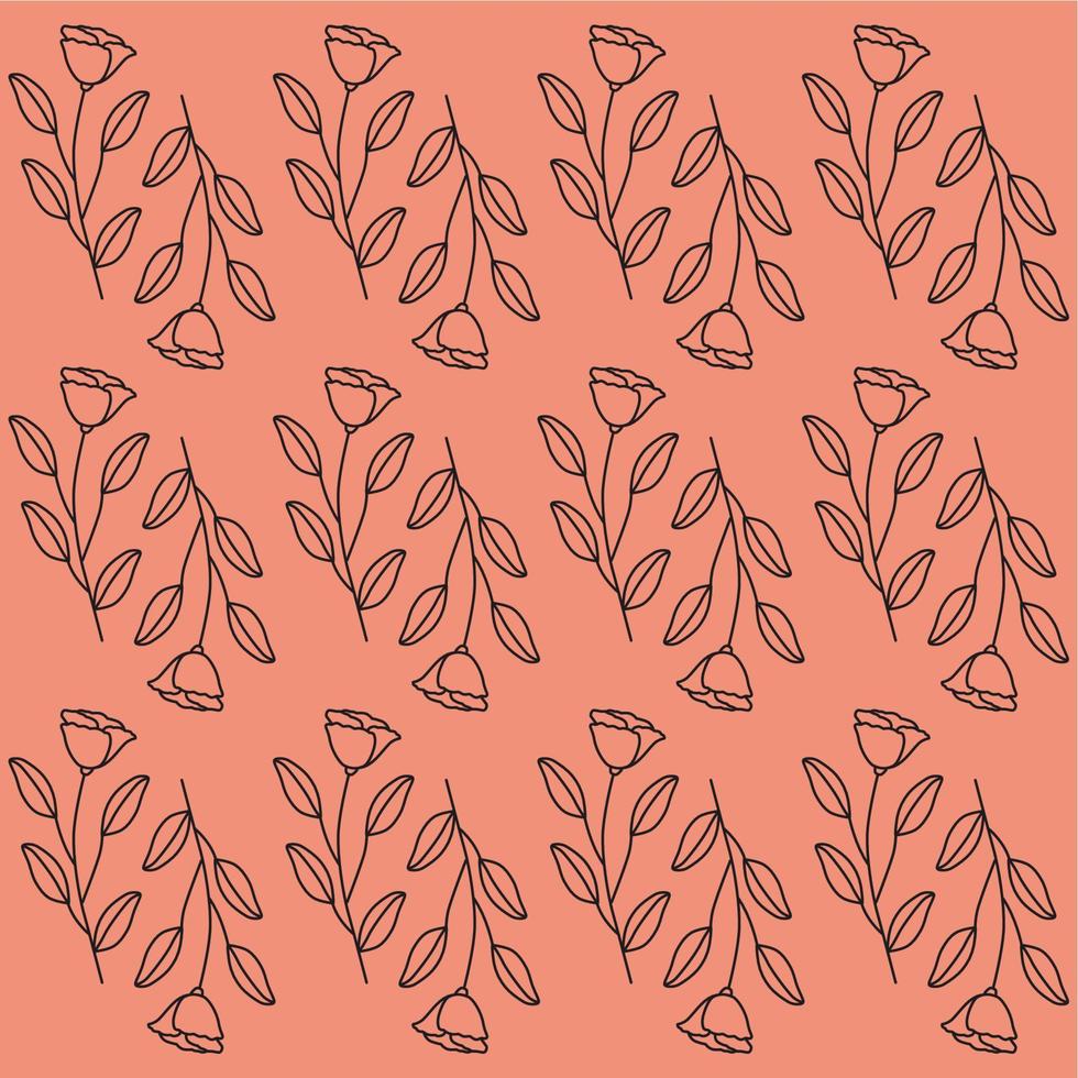 elegante fondo de patrón de rayas florales vector