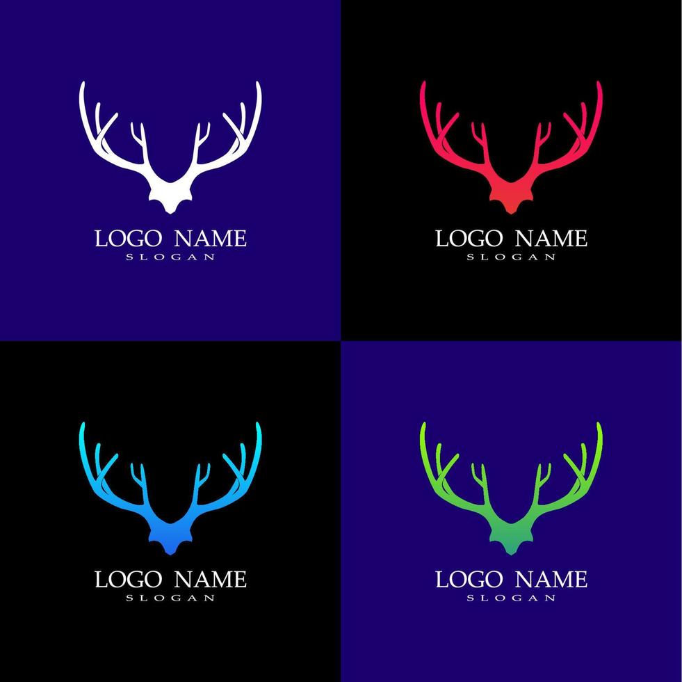 deer antler logo vector