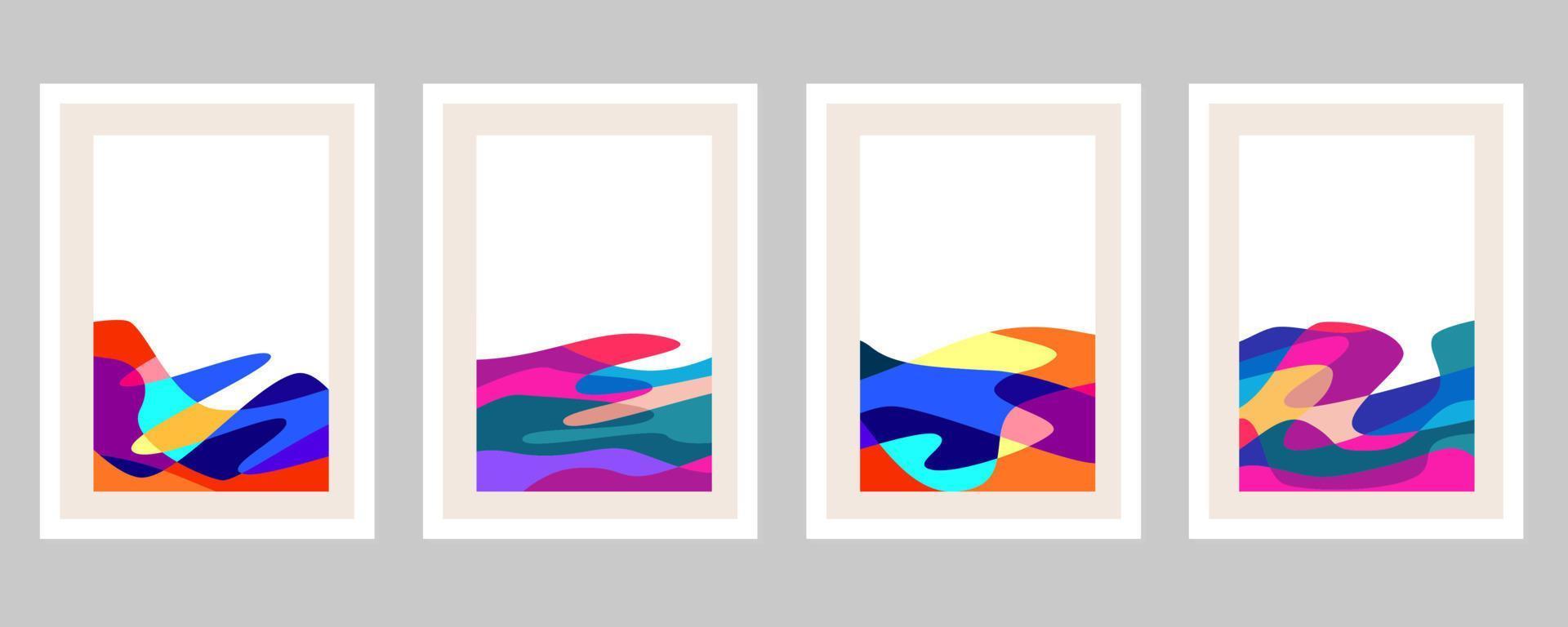 Abstract shape cover collection vector