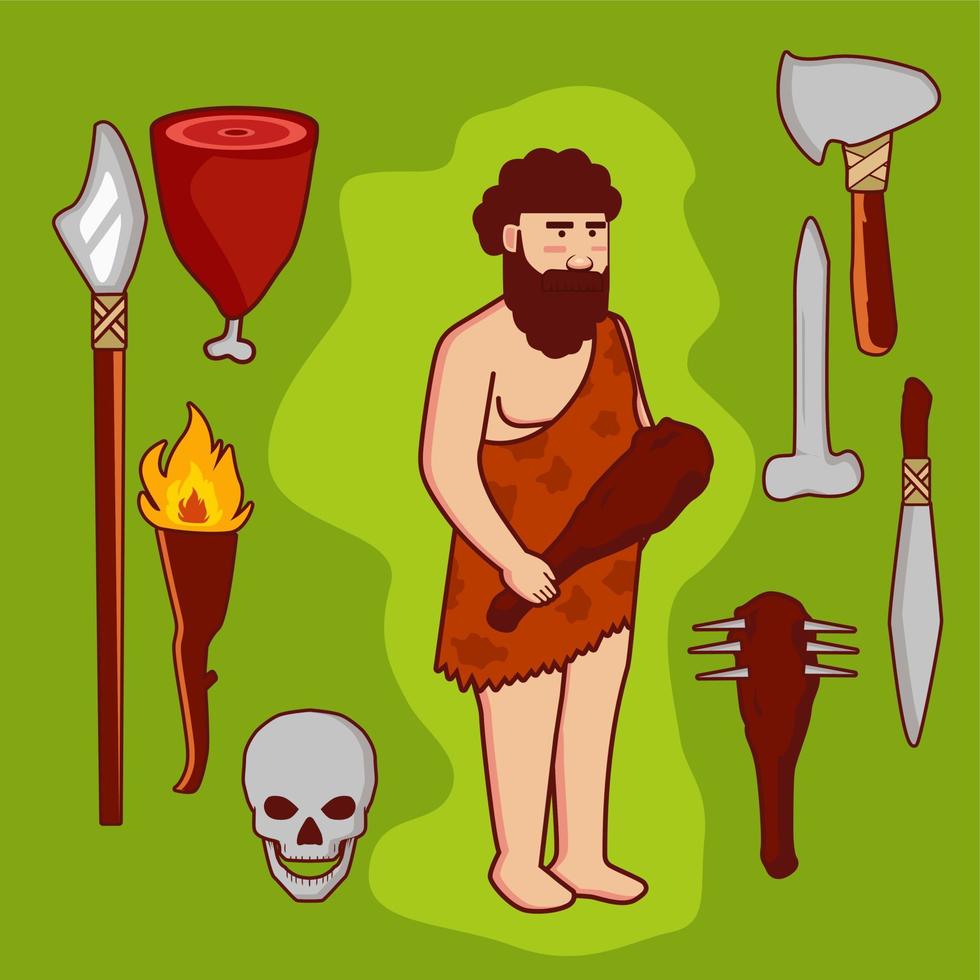 carácter humano primitivo vector