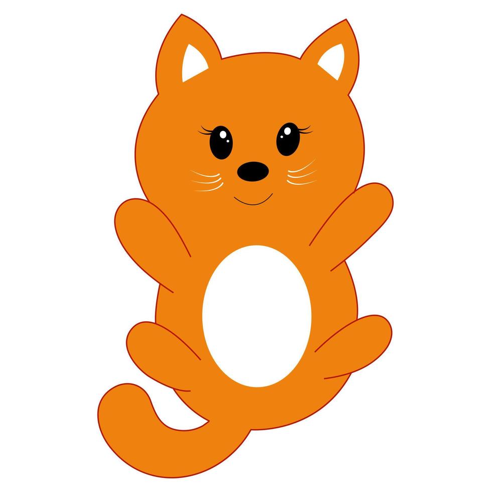 Cute cartoon cat. Vector illustration.