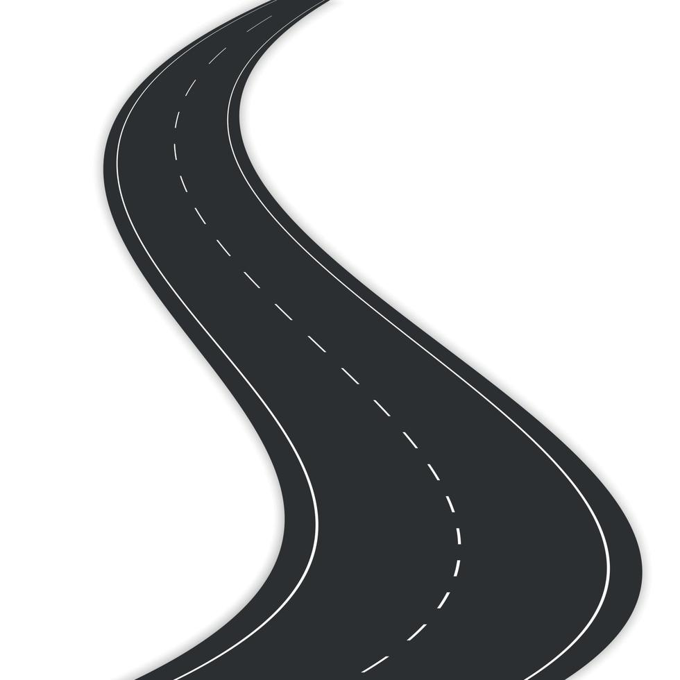 Black road vector illustration