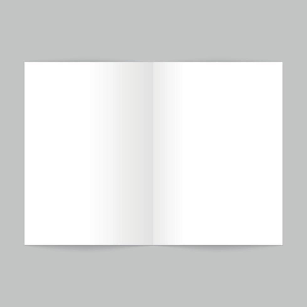 Blank open magazine template. Brochure mockup for your design vector