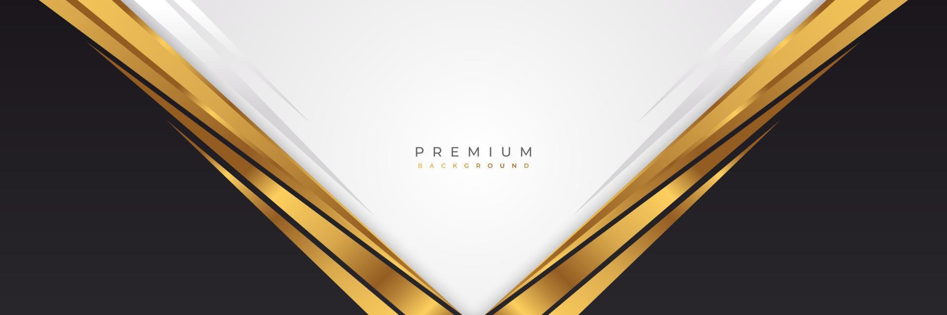 Abstract White, Black and Gold Luxury Background. Elegant Background with Paper Cut Style vector