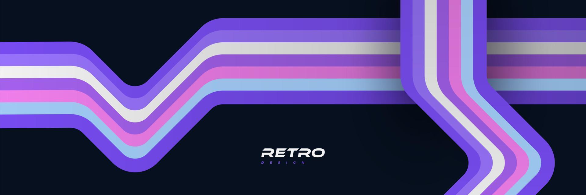 fondo retro abstracto con líneas de colores. diseño de fondo de 1970 vector