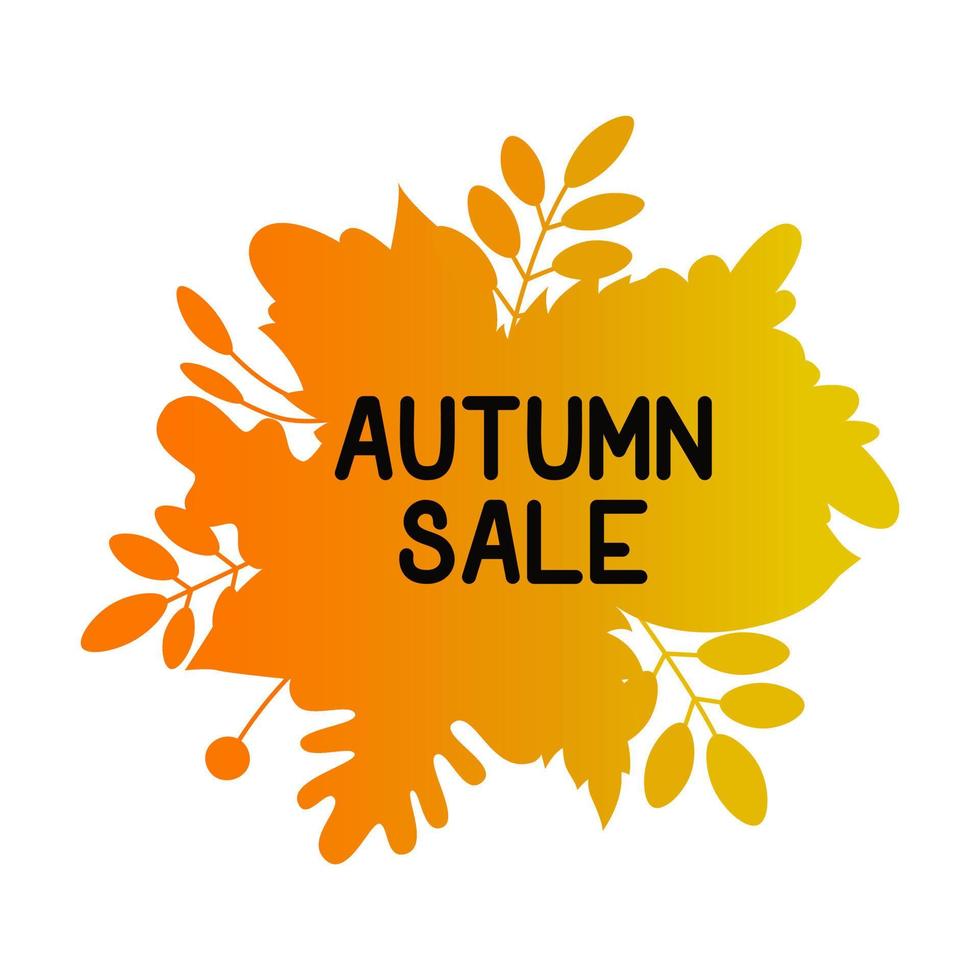 Autumn sales background. Autumn Sales Banner With Colorful Leaves. Autumn sale sticker template. Fallen foliage backdrop vector