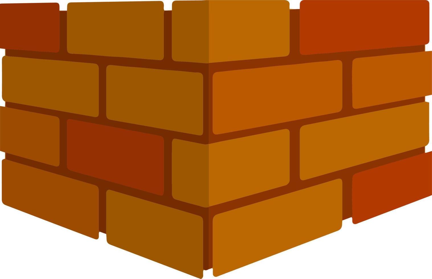 Brick wall. Element of building construction. Simple logo. Repair material. Cartoon flat illustration isolated on white background vector