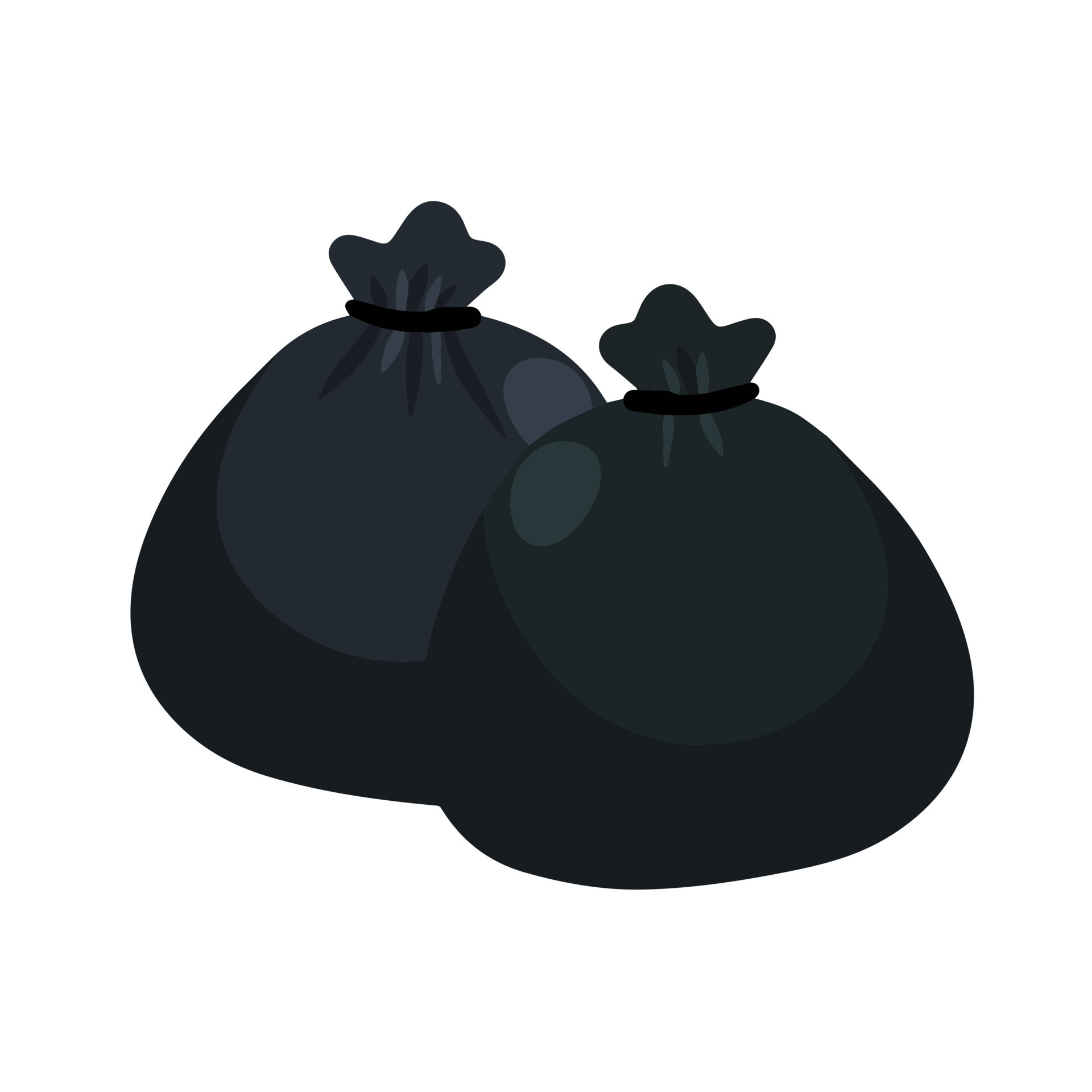 Plastic garbage bag. Flat cartoon illustration 11433465 Vector Art at