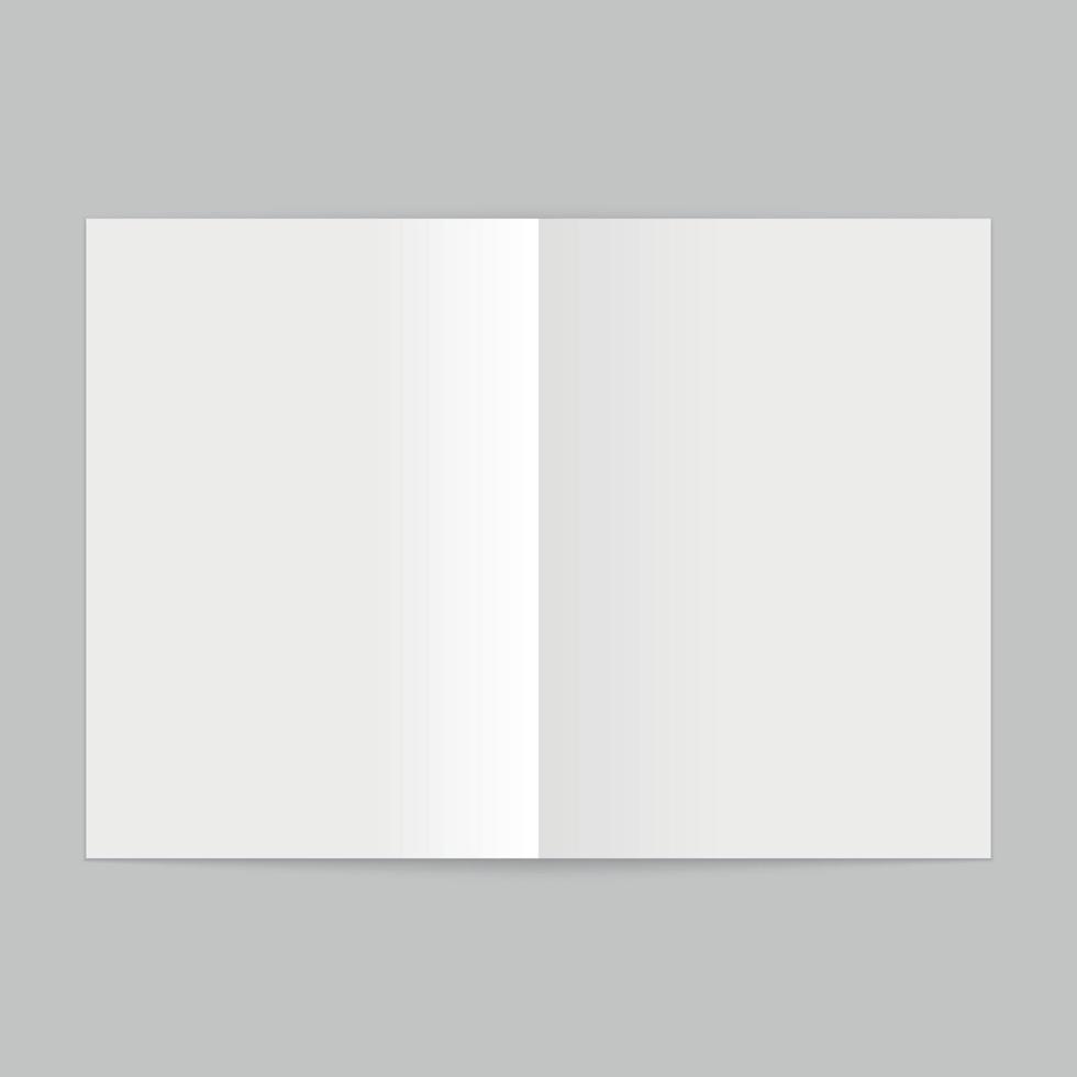 Blank open magazine template. Brochure mockup for your design vector