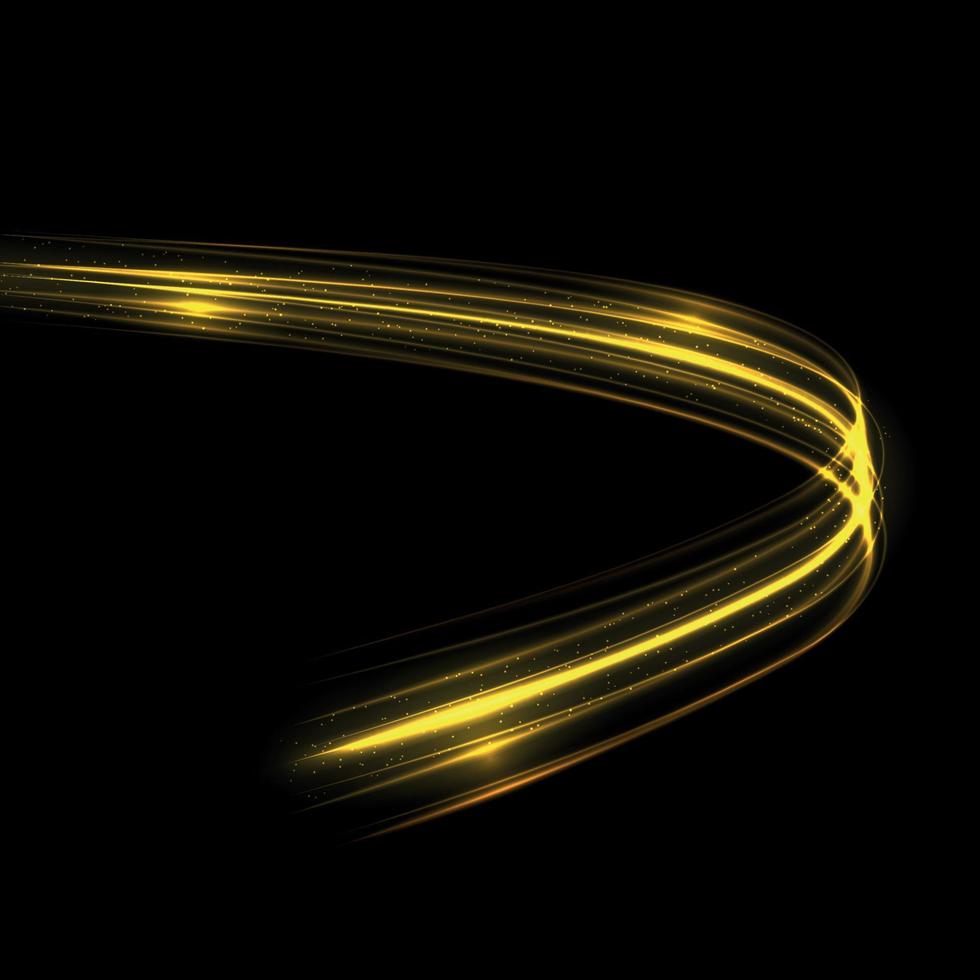 Glow light trail effect. Glowing flash trace isolated vector