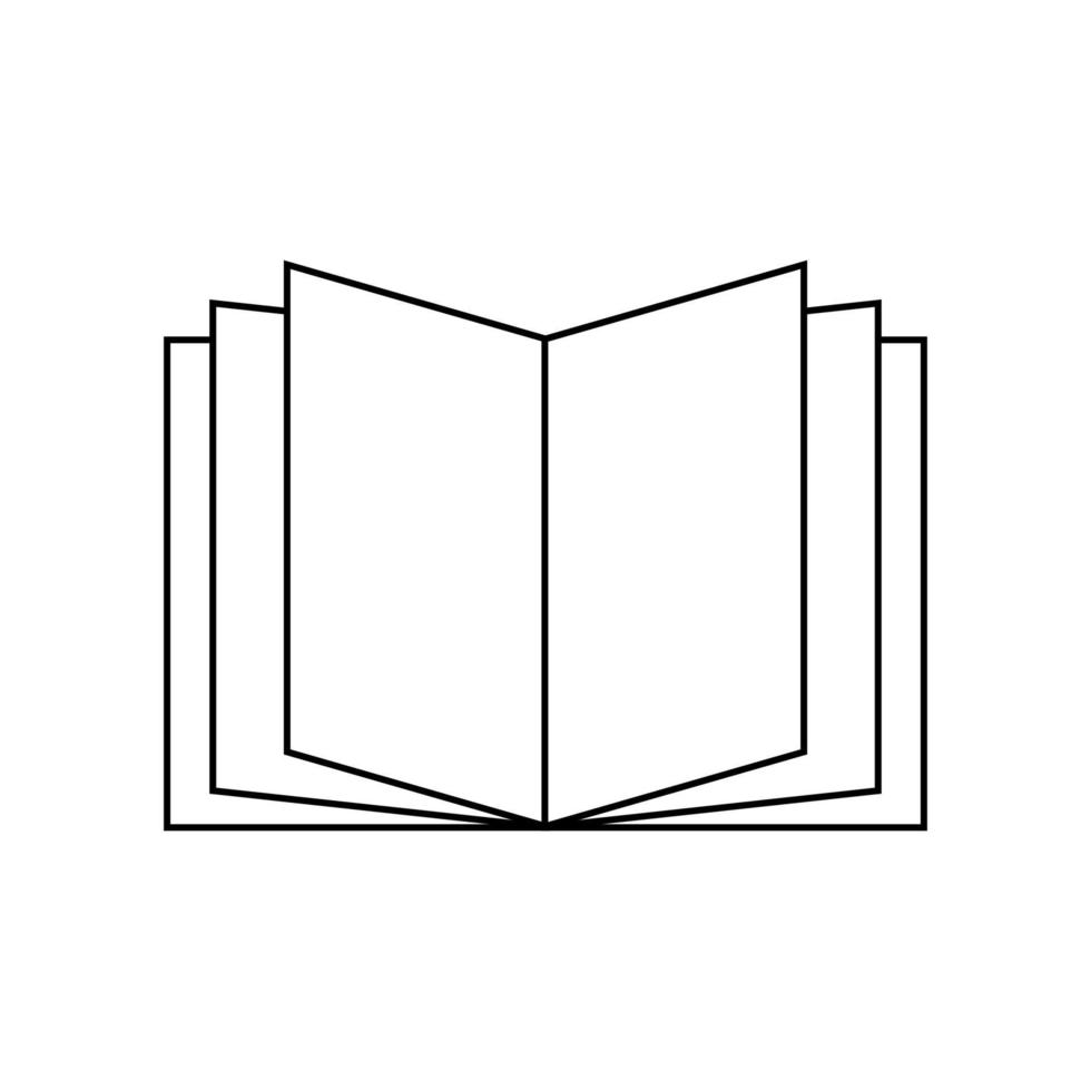 Open book icon. Vector sign isolated