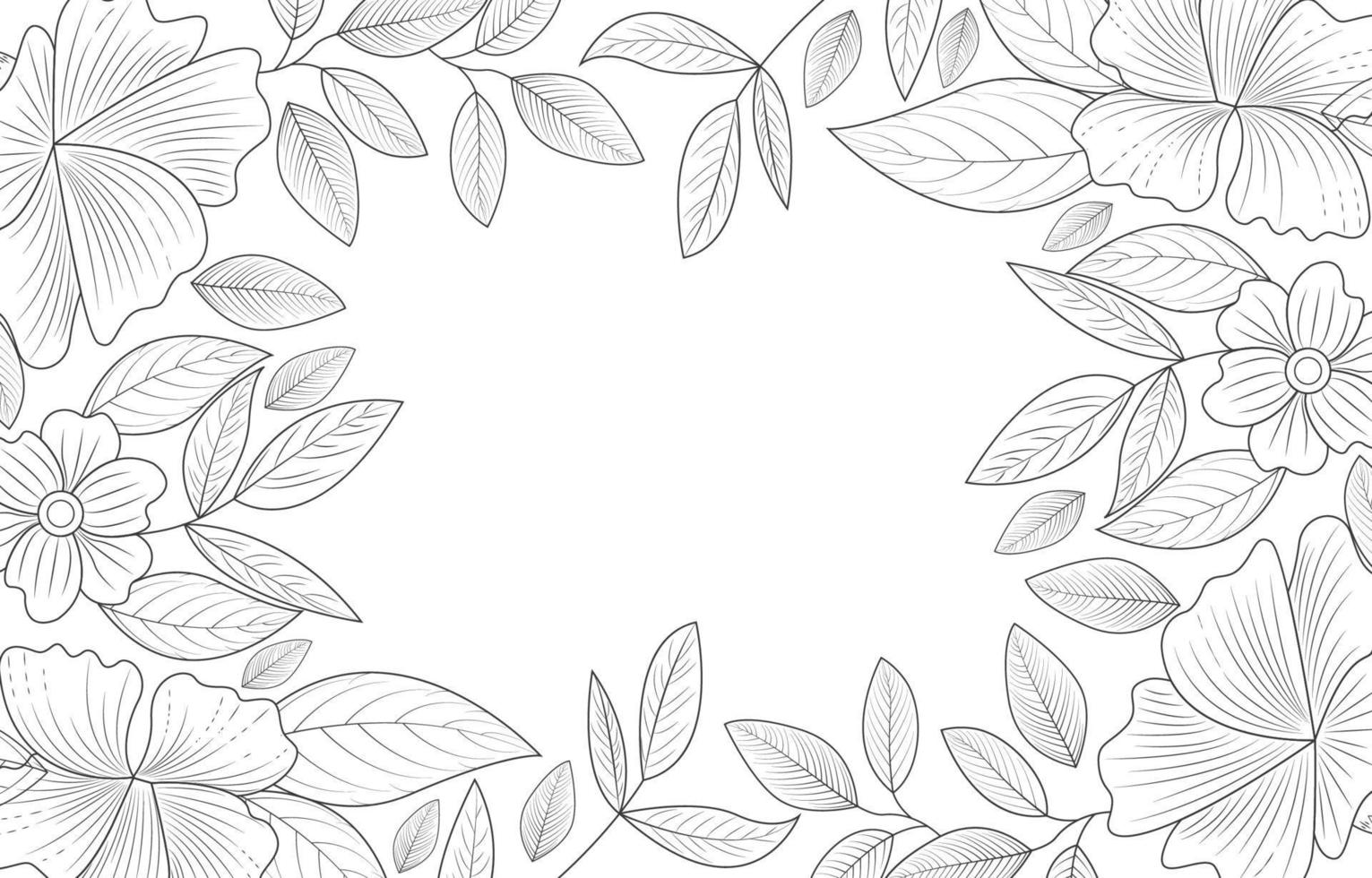 Hand Drawn Realistic Floral vector