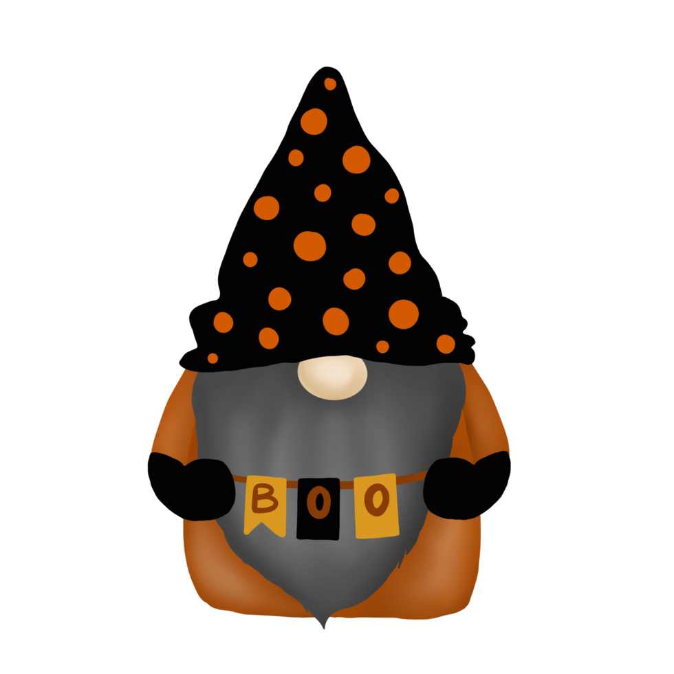 Halloween night gnome png