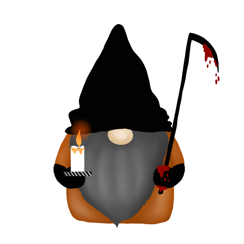 Halloween night gnome png