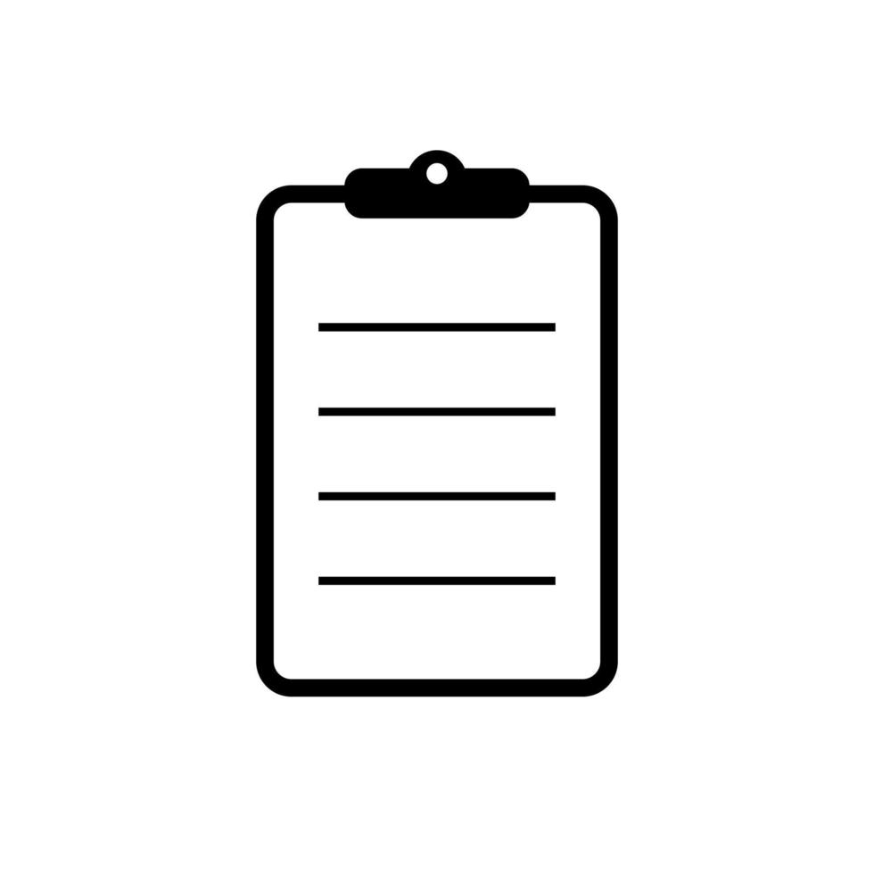 Clipboard line icon. Task document symbol vector