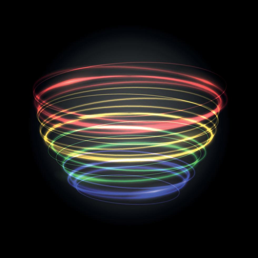 Glow light trail effect. Glowing flash trace isolated vector