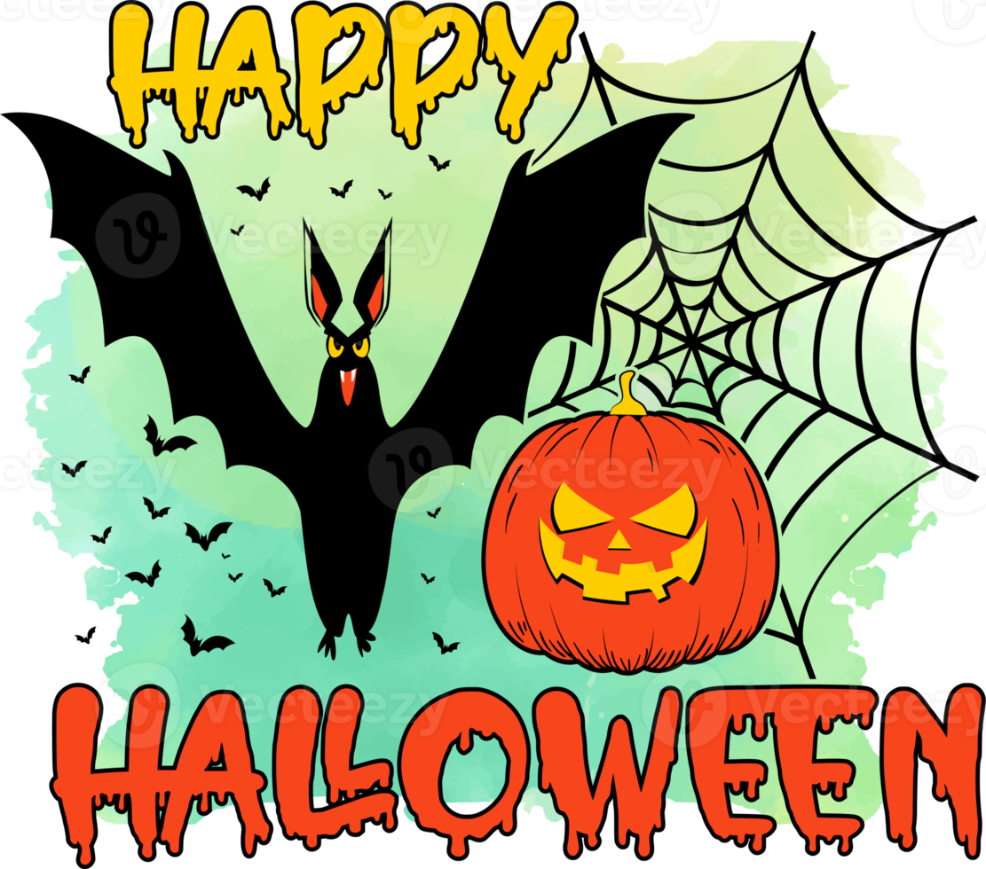 Happy Halloween Sublimation Design, perfect on t shirts, mugs, cards and much more png