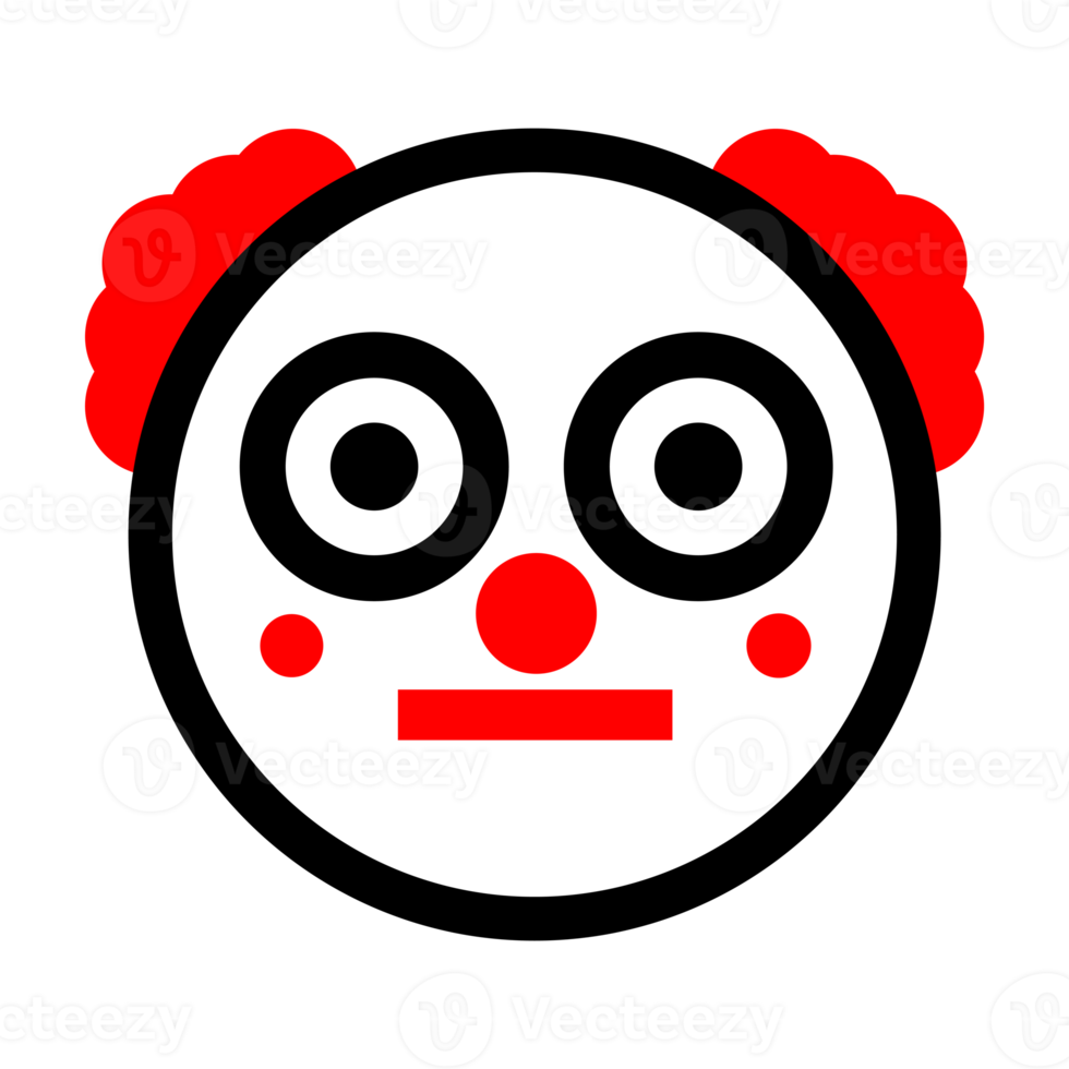 schattig clown emoticon png