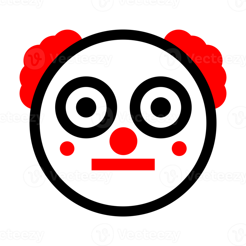 söt clown uttryckssymbol png