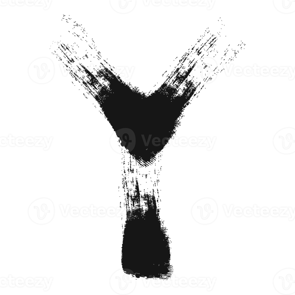 Letter Y Custom Alphabet Brush Texture png