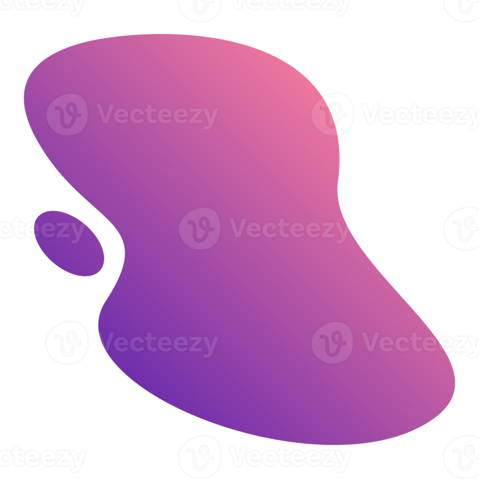 forma abstrata de blob gradiente png