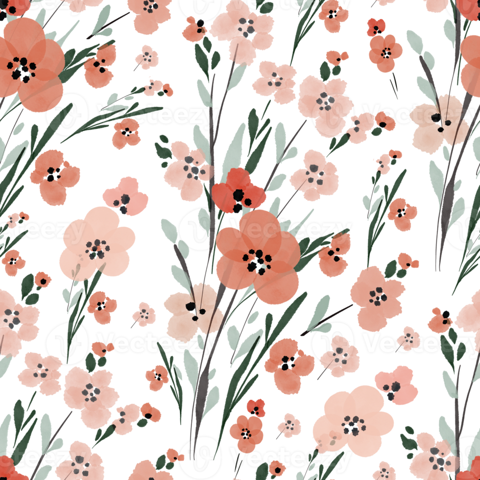 modèle sans couture avec de petites fleurs roses tendres. png