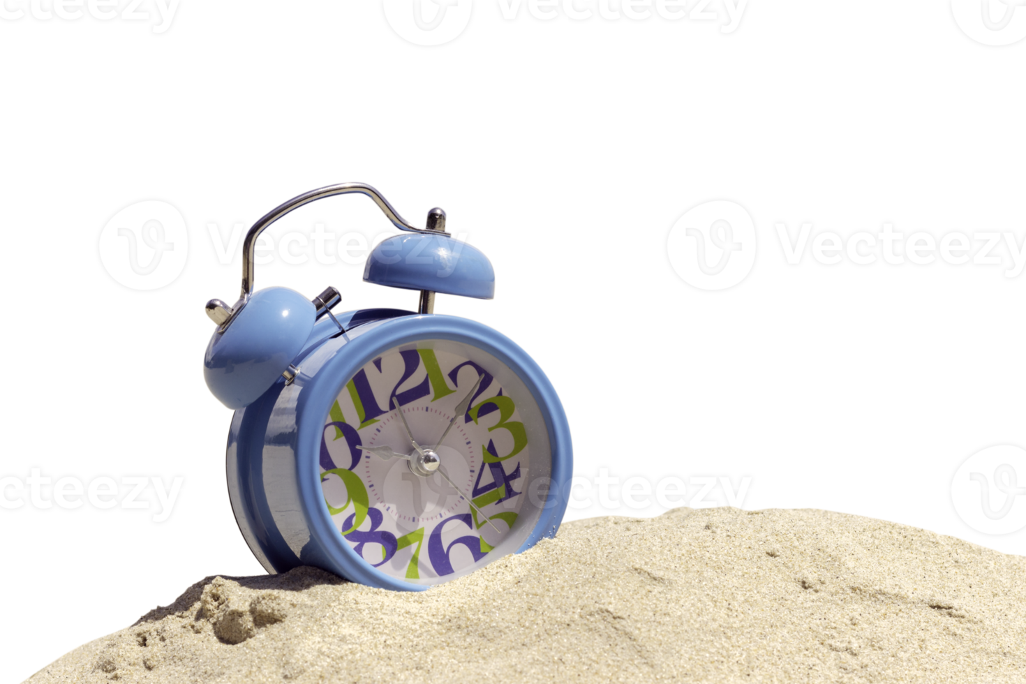 clock on sand at ten o'clock .summer time png