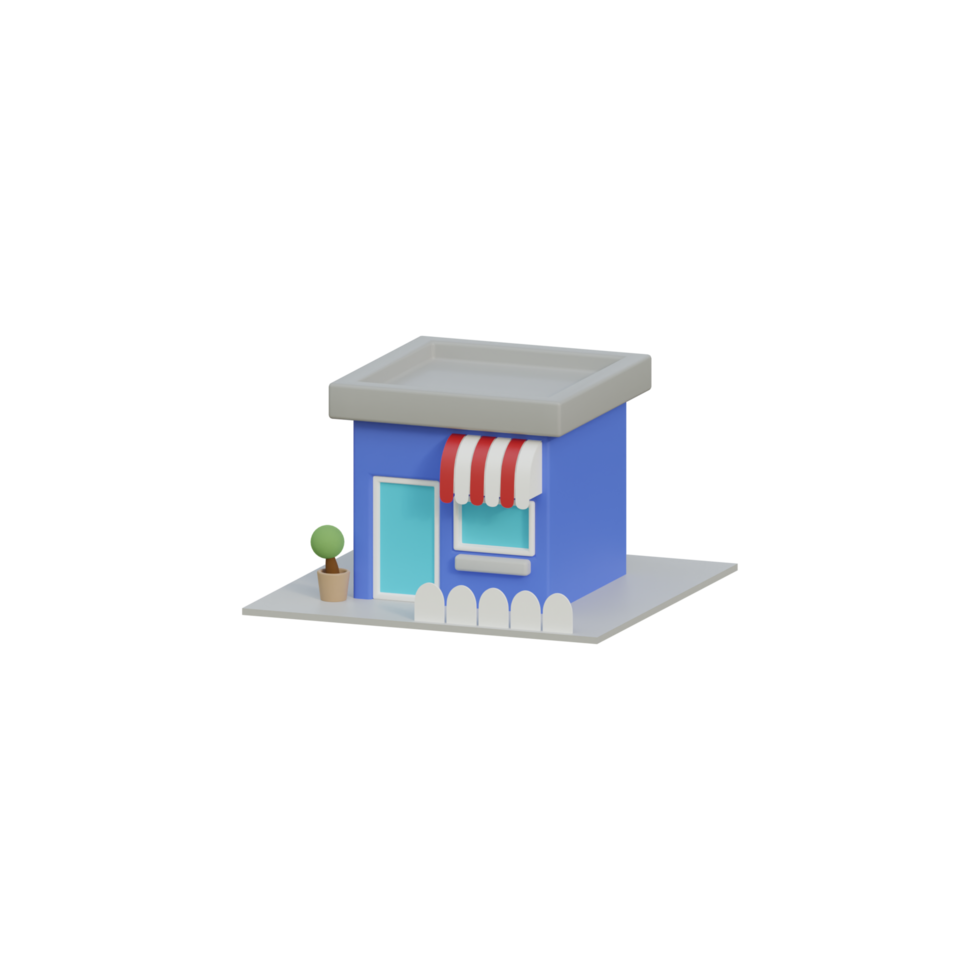 3D Isolated Cute And Unique Building png