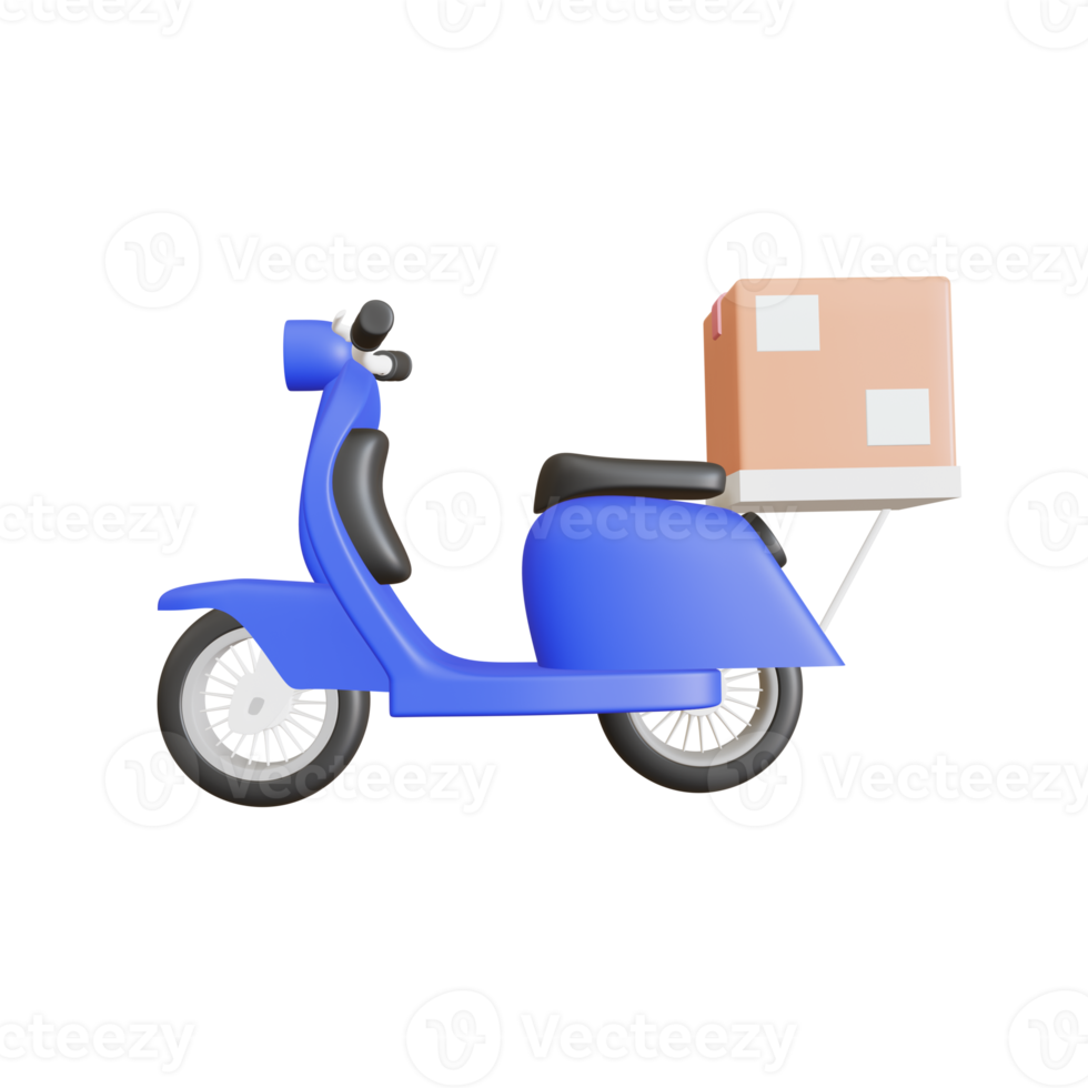 scooter y paquetes de entrega png