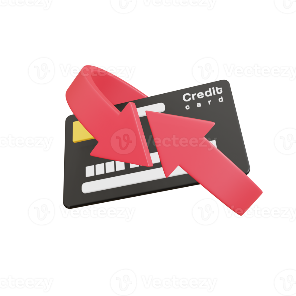 3D cashback money refund concept png